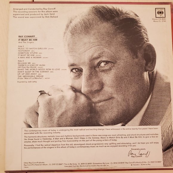 Ray Coniff It Must be Him Vinyl Record - Picture 2 of 2